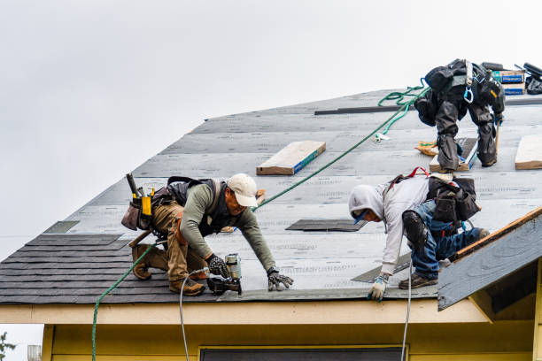 Professional Gutter Installation technician working in Longford, KS